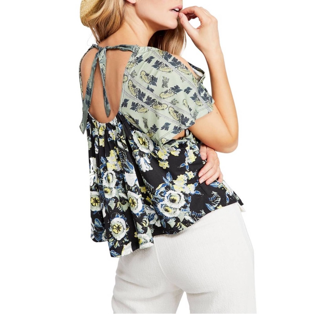 NWT Free People Baja Babe Cold Shoulder Top - Picture 2 of 9